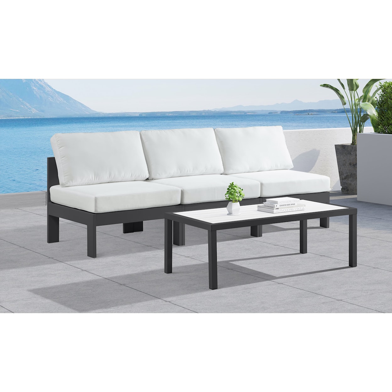 Meridian Furniture Nizuc Aluminum Coffee Table
