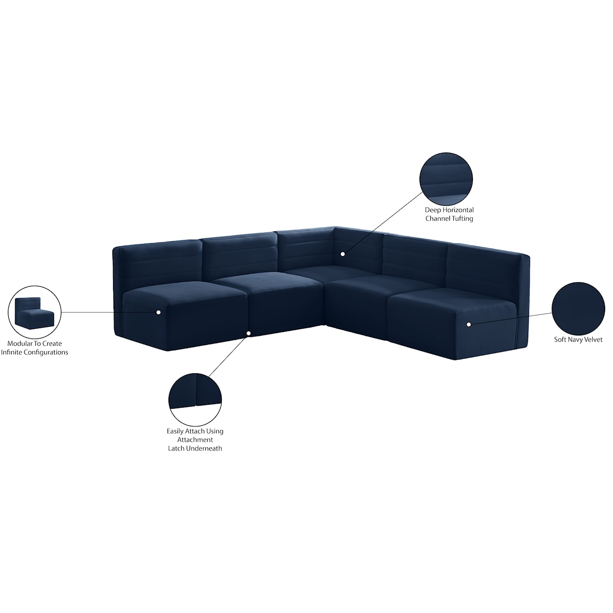 Meridian Furniture Quincy Modular Sectional