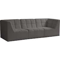 Relax Grey Velvet Modular Sofa