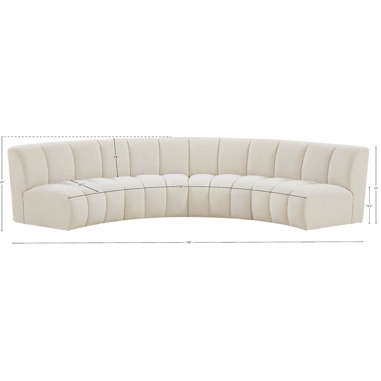 Meridian Furniture Infinity 4pc. Modular Sectional