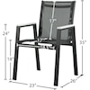 Meridian Furniture Nizuc Aluminum Mesh Dining Arm Chair