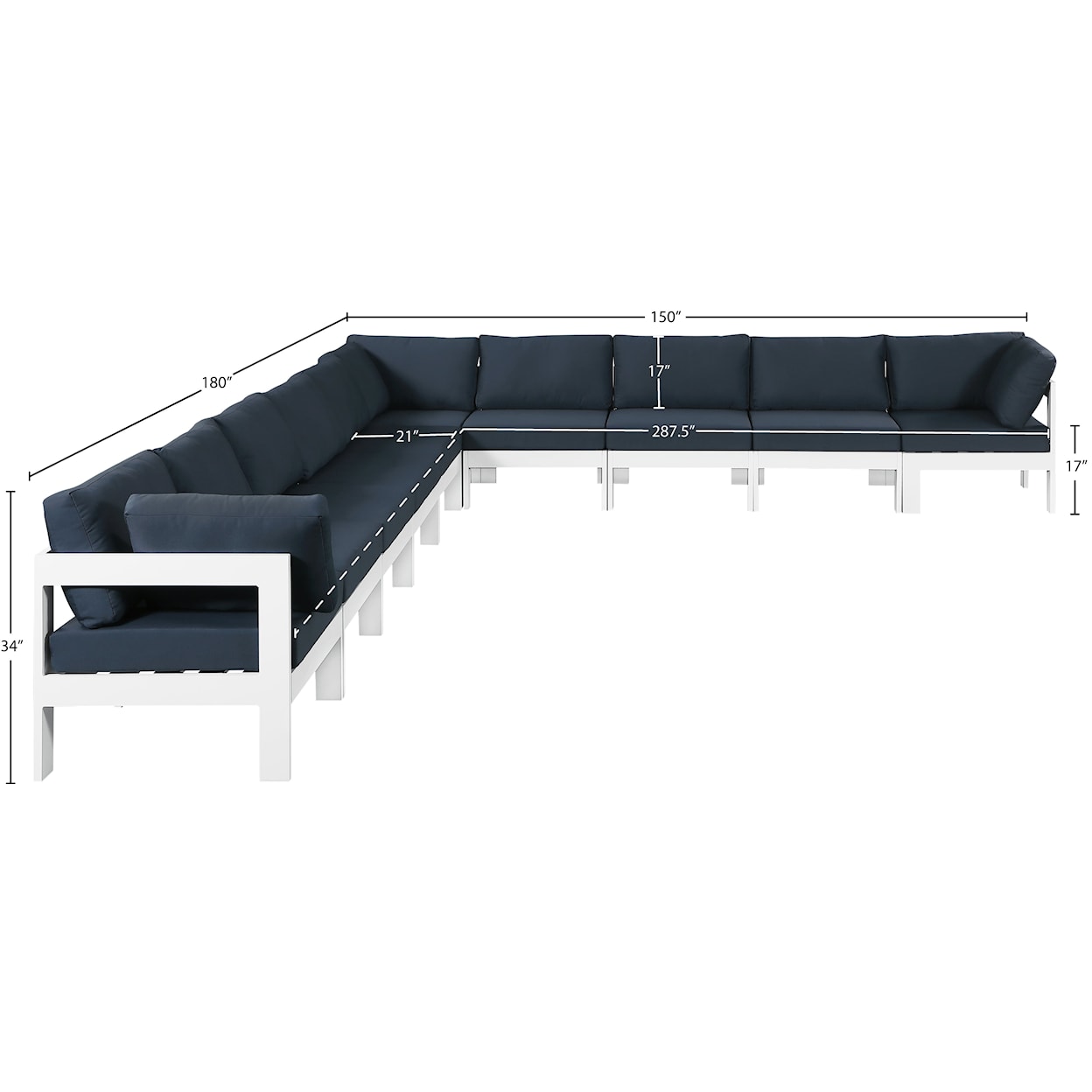 Meridian Furniture Nizuc Modular Sectional