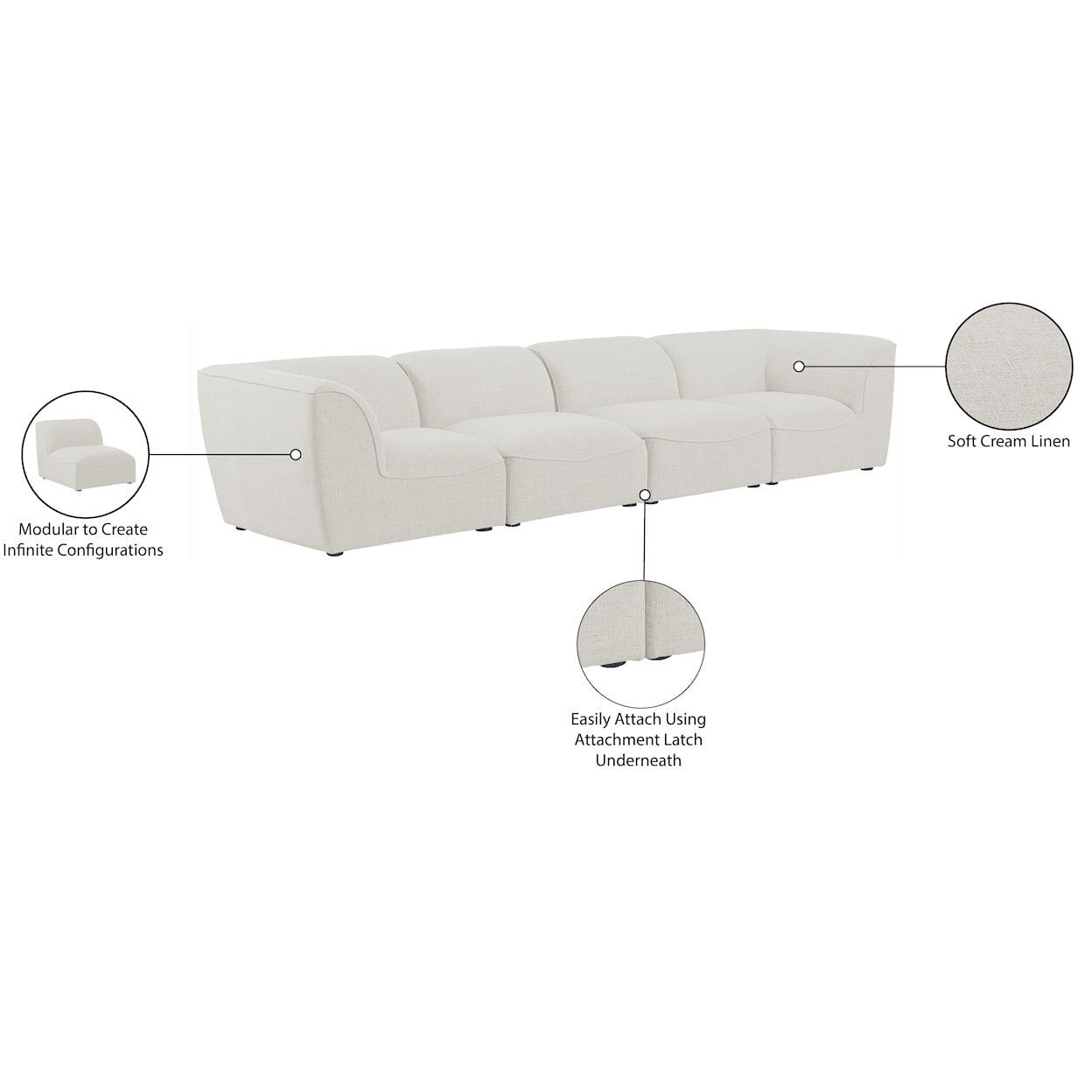 Meridian Furniture Miramar Modular Sofa