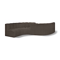 Arc Brown Boucle Fabric Modular Sofa