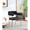 Meridian Furniture Blake Fabric Dining Chair with Brass Iron Frame