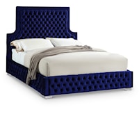 Sedona Navy Velvet Queen Bed