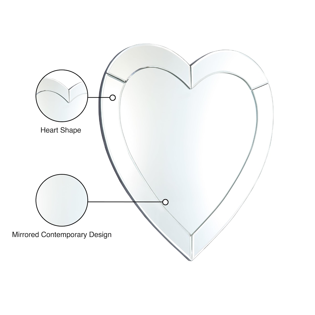 Meridian Furniture Heart Mirror