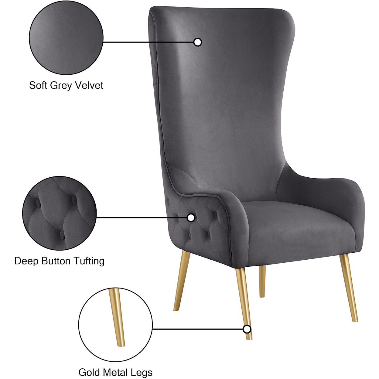 Meridian Furniture Alexander Accent Chair