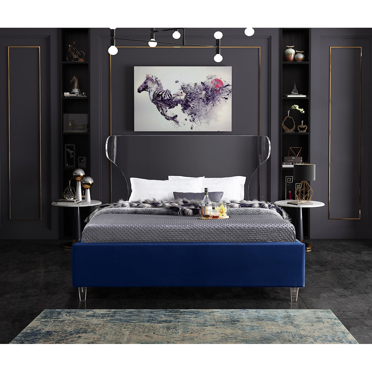 Meridian Furniture Ghost Queen Bed