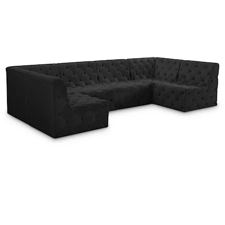 Tuft Black Velvet Modular Sectional