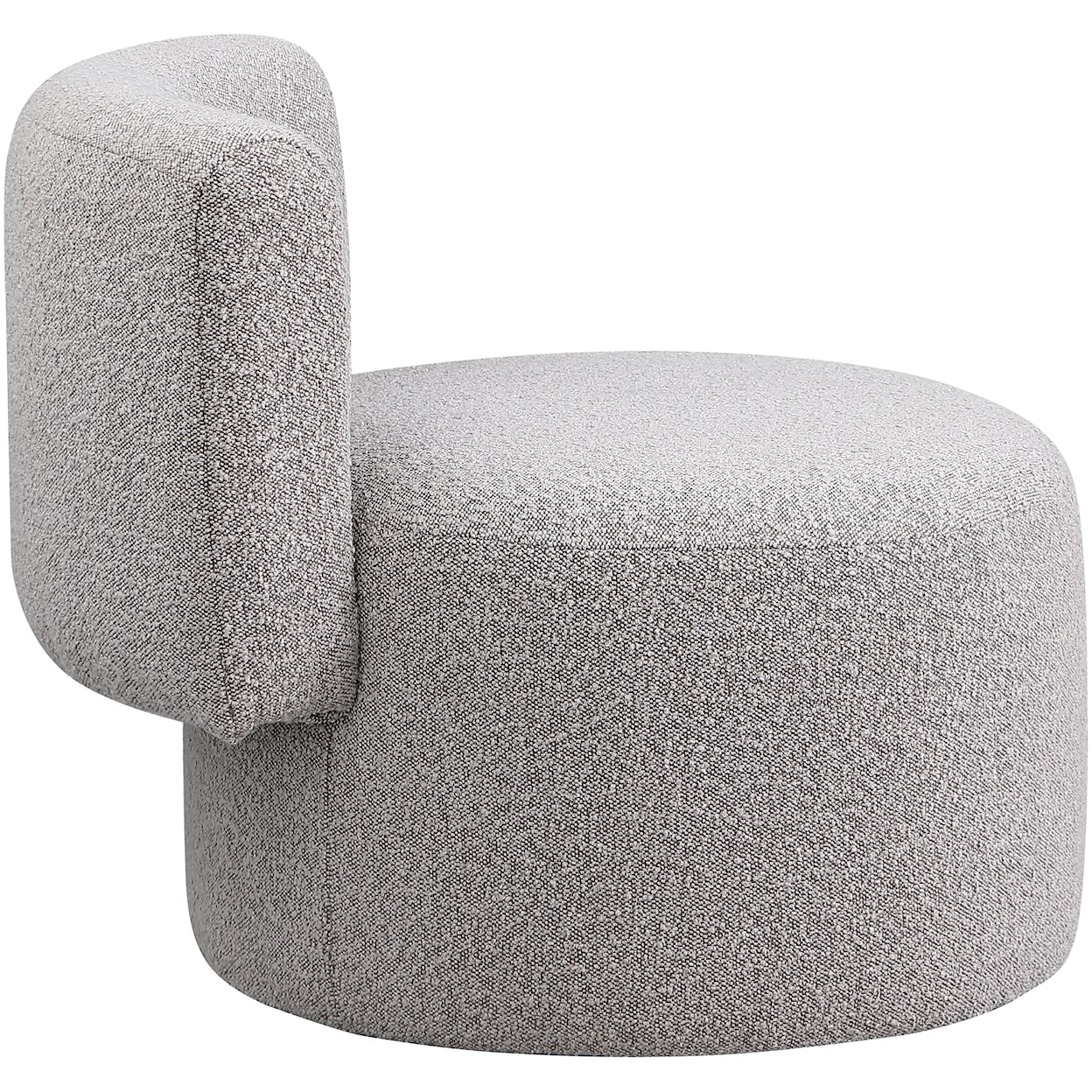 Meridian Furniture Como Upholstered Taupe Boucle Fabric Accent Chair