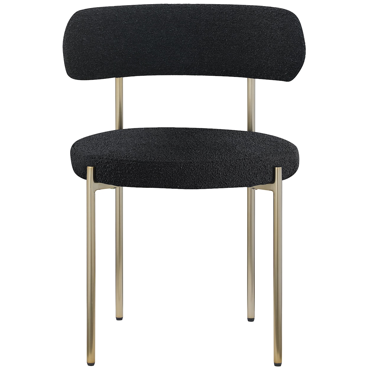 Meridian Furniture Beacon Fabric Dining Chair with Brass Iron Frame