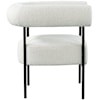 Meridian Furniture Blake Cream Boucle Fabric Accent Chair