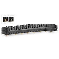 Tremblay Grey Velvet Modular Sectional