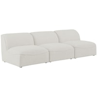 Miramar Cream Durable Linen Textured Modular Sofa