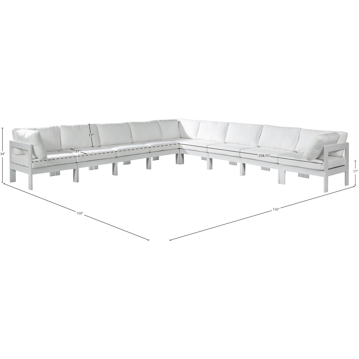 Meridian Furniture Nizuc Modular Sectional