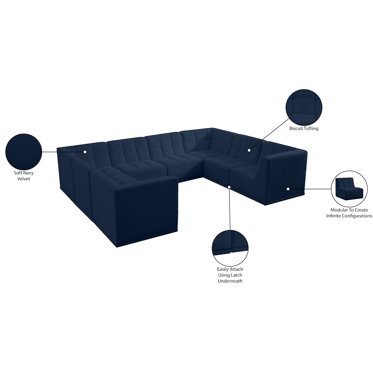 Meridian Furniture Relax Modular Sectional