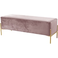 Isla Pink Velvet Bench