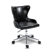 Hendrix Black Faux Leather Office Chair