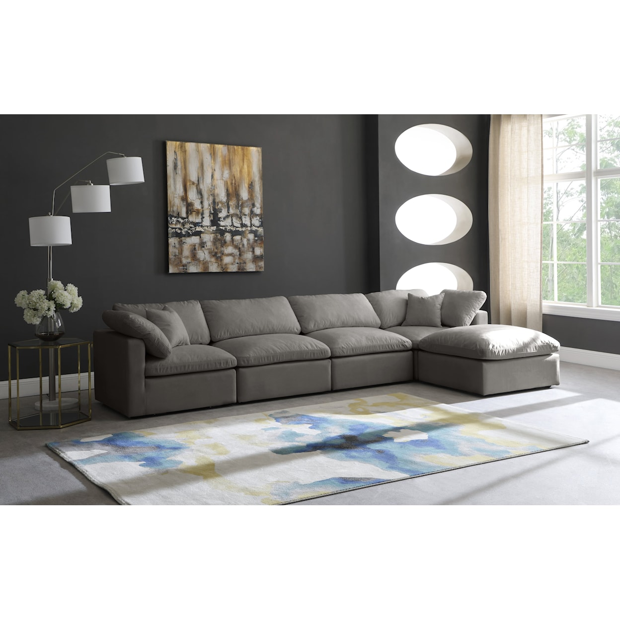 Meridian Furniture Plush Standard Comfort Modular Sectional