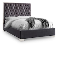 Lexi Grey Velvet Full Bed