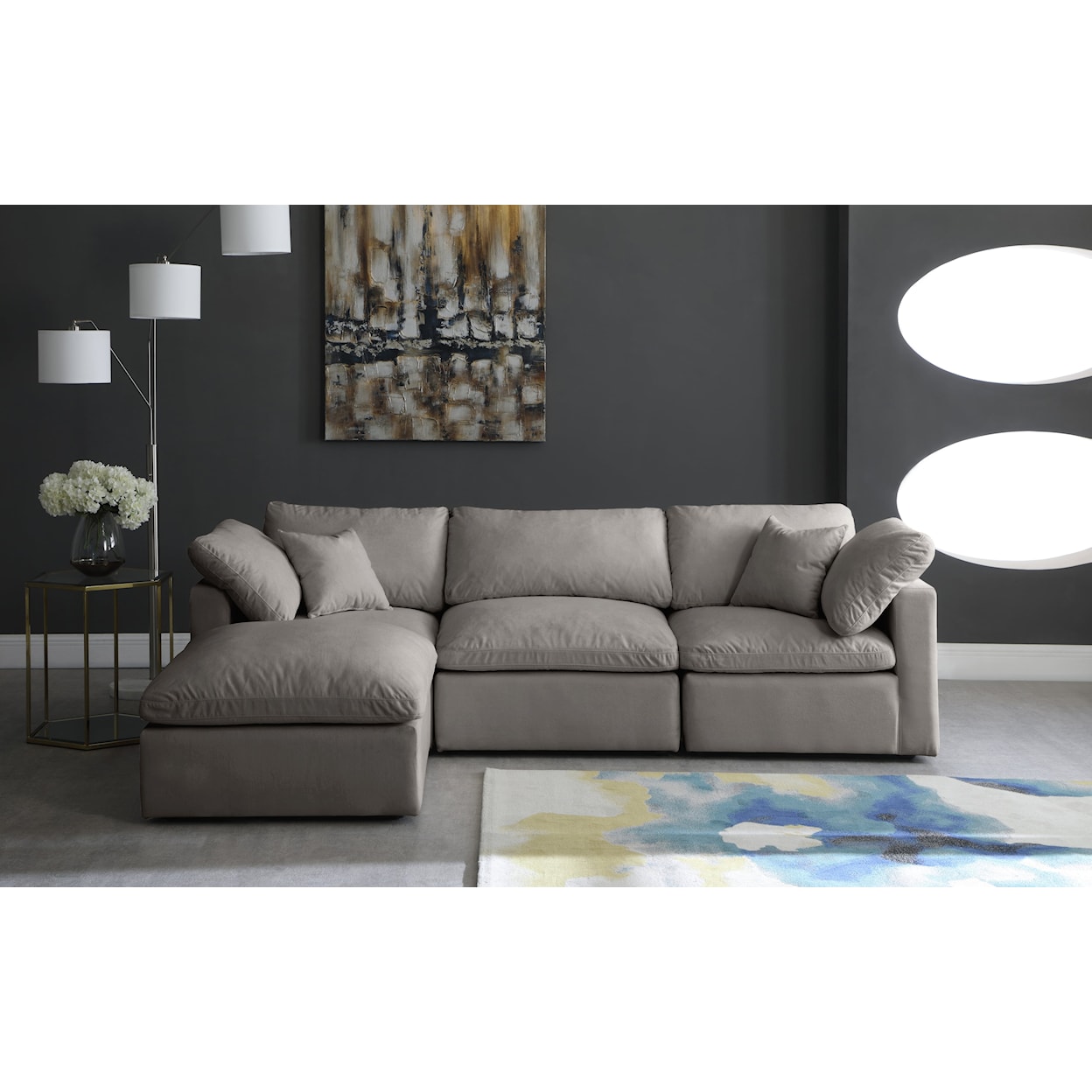 Meridian Furniture Plush Standard Comfort Modular Sectional