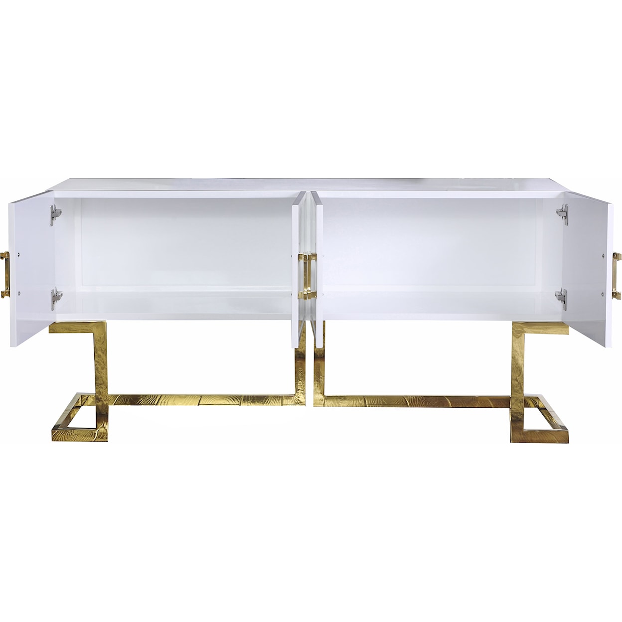 Meridian Furniture Beth Sideboard with Gold Stainless Steel Base