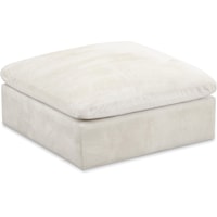 Cozy Cream Velvet Ottoman