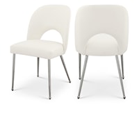 Logan Cream Faux Leather Dining Chair