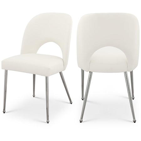Logan Cream Faux Leather Dining Chair