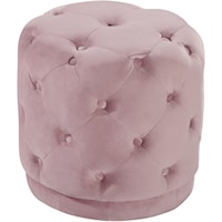 Harper Pink Velvet Ottoman/Stool