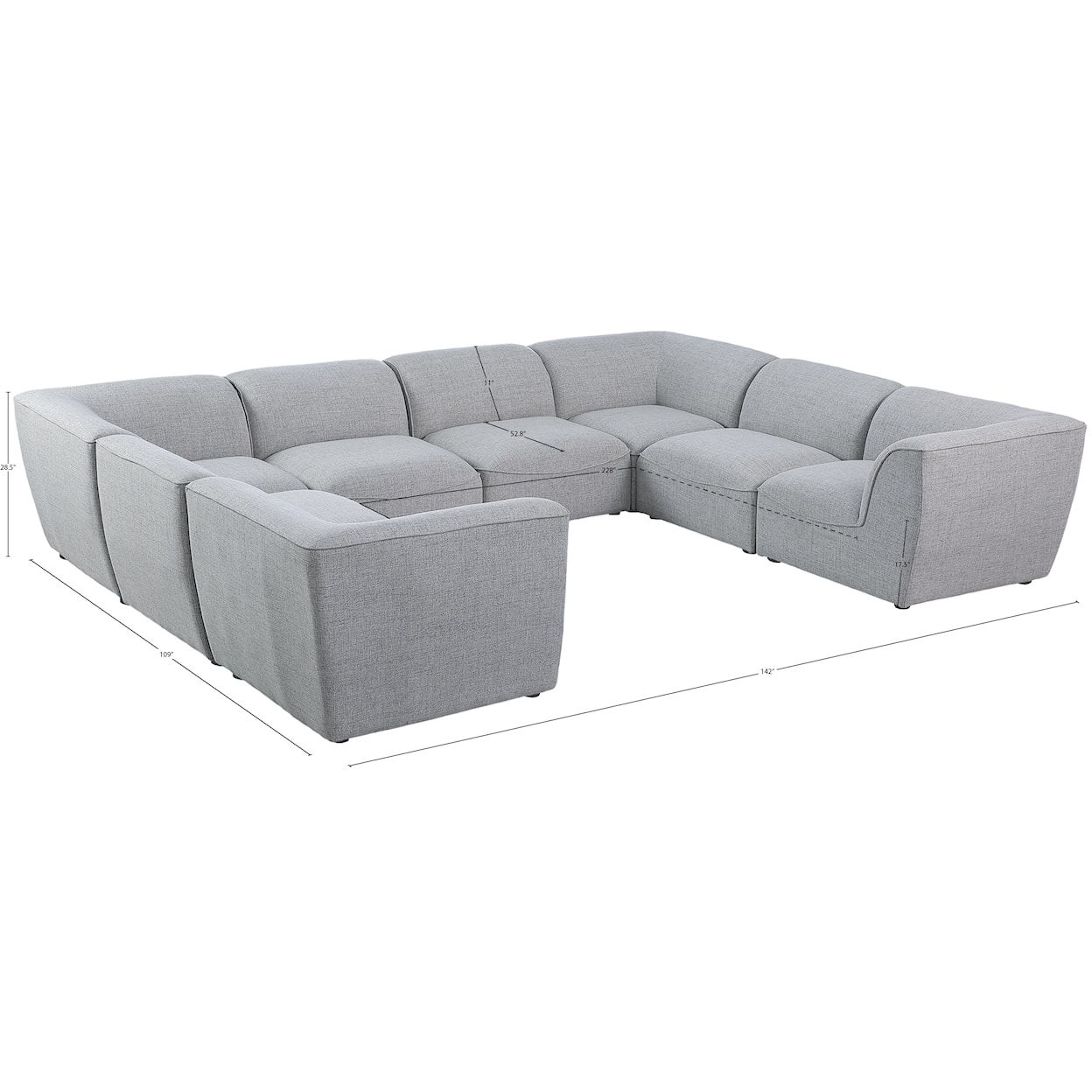 Meridian Furniture Miramar Modular Sectional