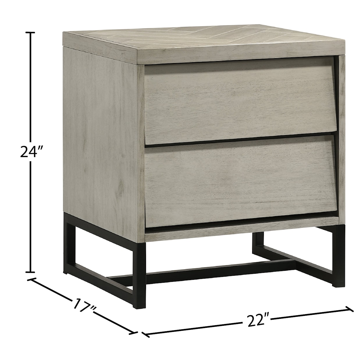 Meridian Furniture Weston 2-Drawer Nightstand