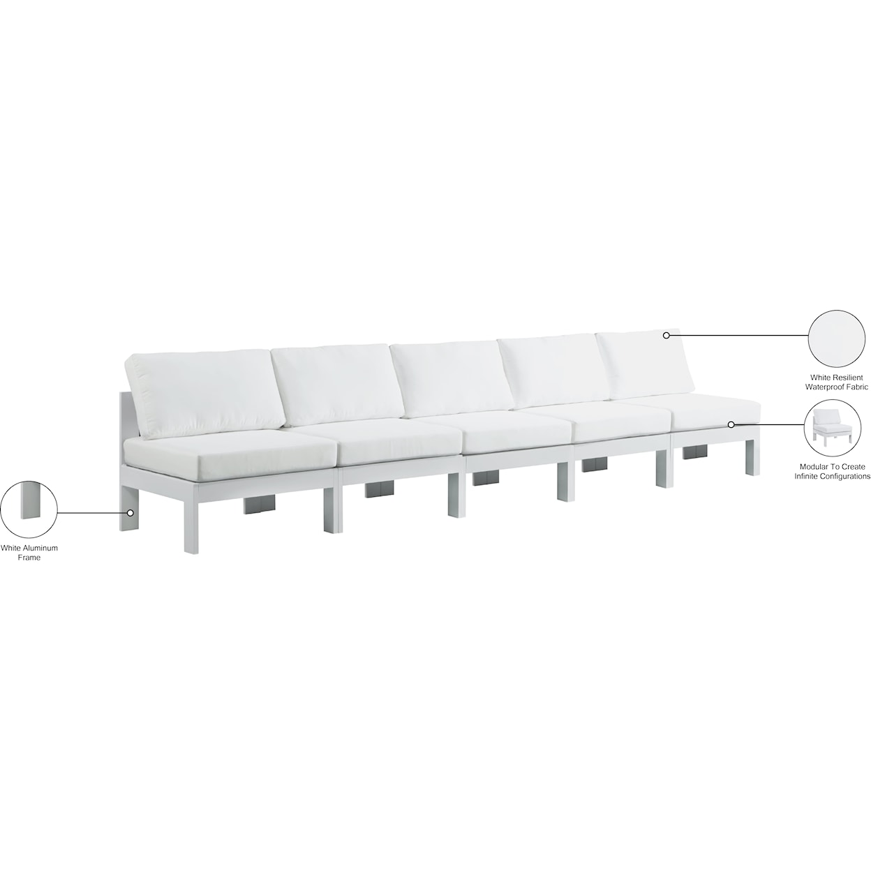 Meridian Furniture Nizuc Modular Sofa