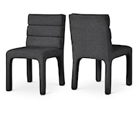 Kai Black Boucle Fabric Dining Chair