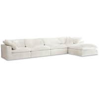 Cozy Cream Velvet Comfort Modular Sectional