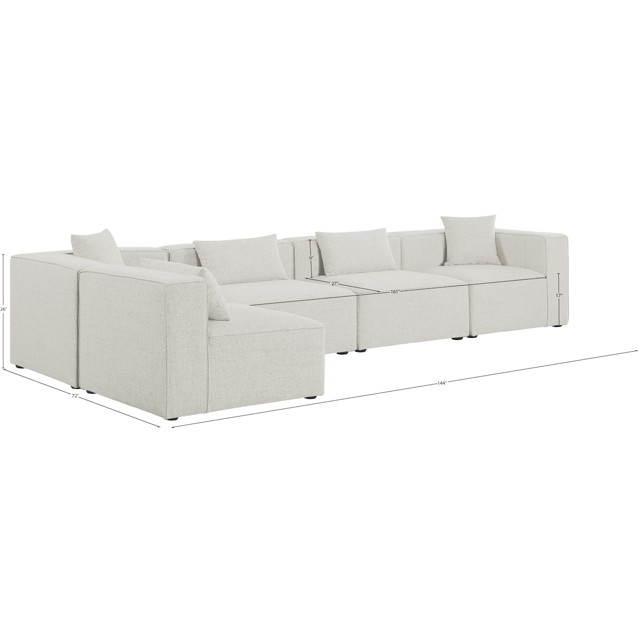 Meridian Furniture Cube Modular Sectional