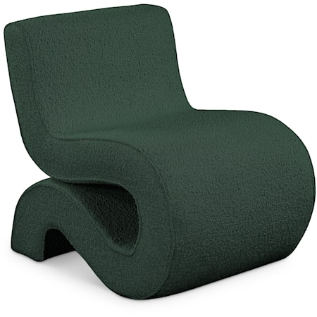 Desiree Green Boucle Fabric Accent Chair