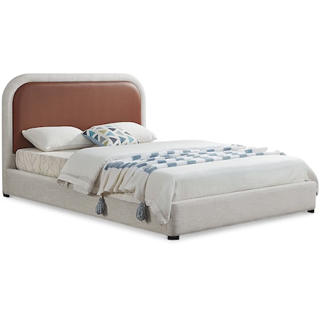 Upholstered Low-Profile Queen Bed