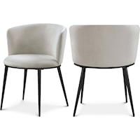 Contemporary Velvet Upholstered Dining Chair