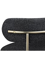 Meridian Furniture Beacon Beacon Black Faux Leather Seat Stool