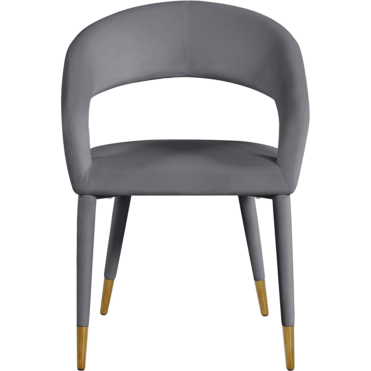 Meridian Furniture Destiny Upholstered Grey Velvet Dining Chair