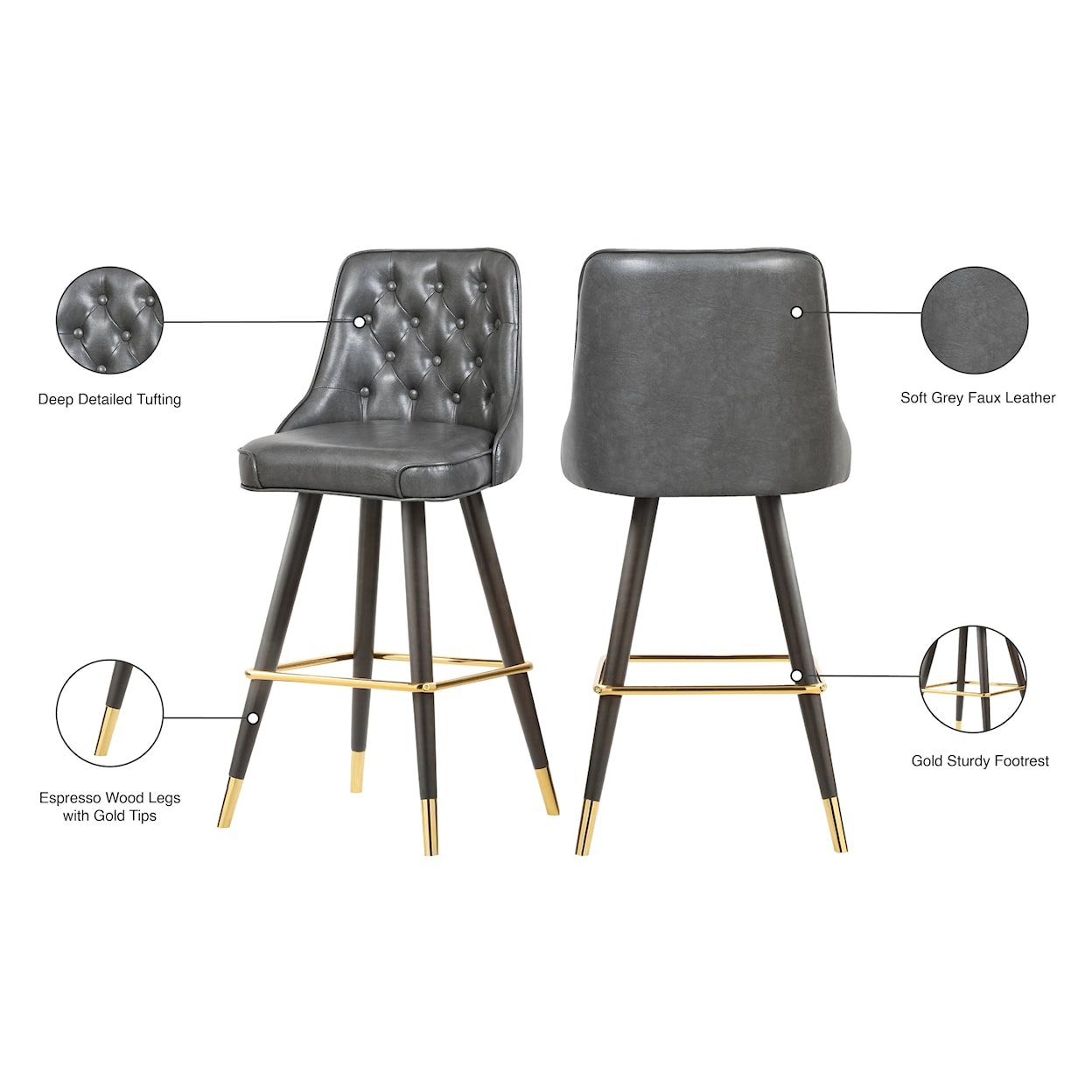 Meridian Furniture Portnoy Counter/Bar Stool