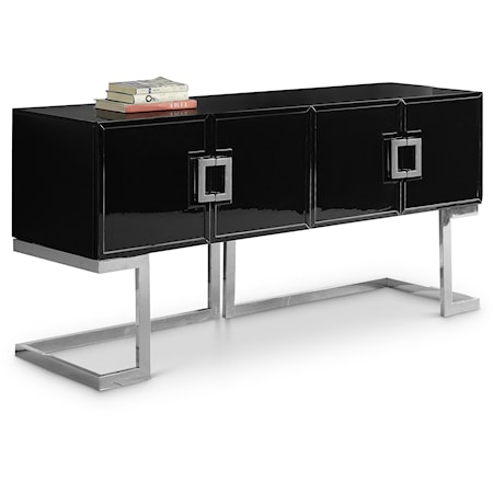 Sideboard with Chrome Stainless Steel Base