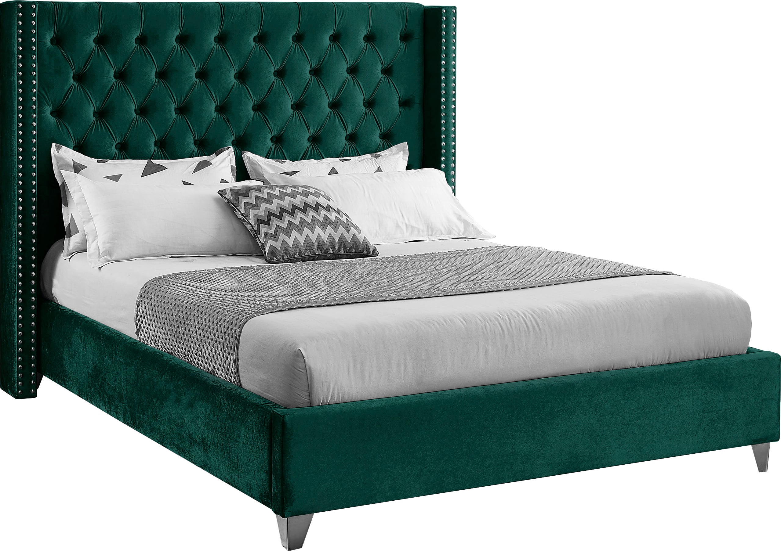 Meridian aiden velvet deals bed