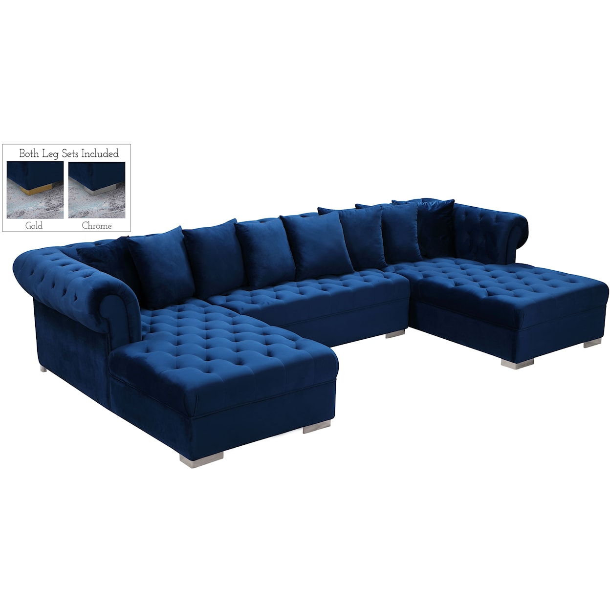 Meridian Furniture Presley 3pc. Sectional