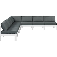 Nizuc Grey Water Resistant Fabric Outdoor Patio Modular Sectional