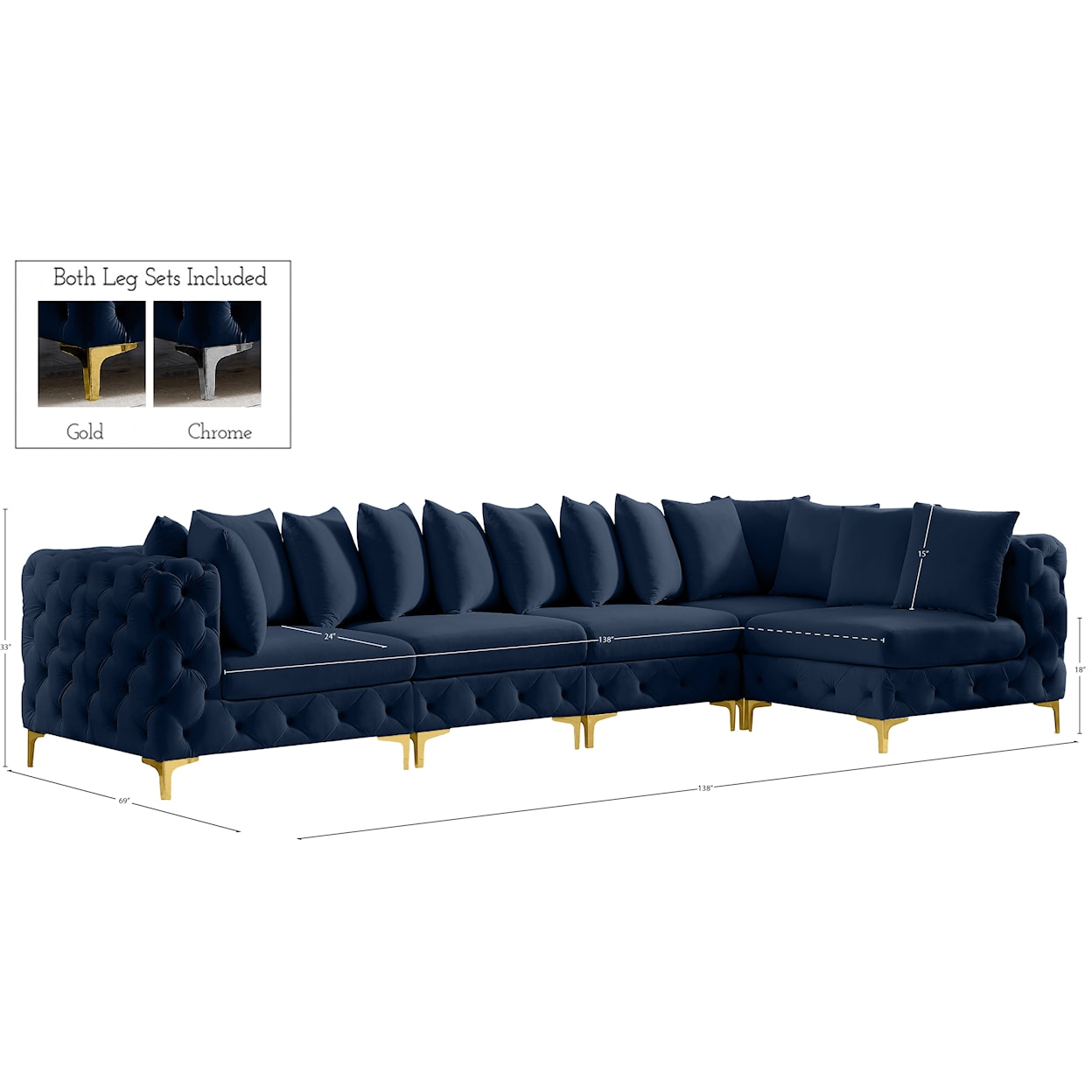 Meridian Furniture Tremblay Modular Sectional