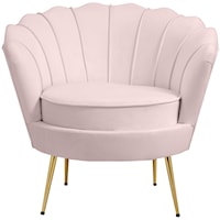 Contemporary Gardenia Chair Pink Velvet