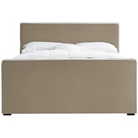 Contemporary Dillard Full Bed Beige Velvet